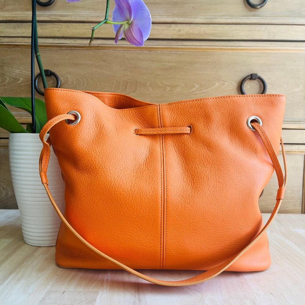 NEW! Talbots Genuine Leather Slouch Shoulder Handbag Small Hobo Pebbled Tote Bag